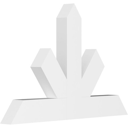 Ekena Millwork Saratoga Architectural Grade PVC Gable Bracket, 48"W x 32"H x 4"D x 6"F, 16/12 Pitch GBP048X32X0406SAR00